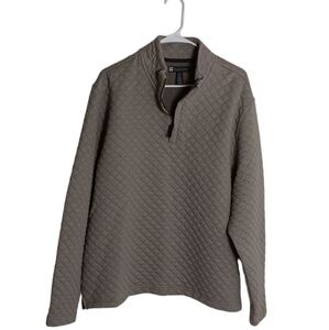 Island Sands Women's Quilted Taupe Long Sleeve Quarter Zip Pullover.  Si…